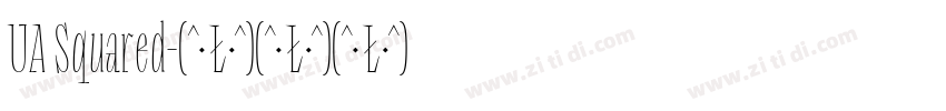 UA Squared字体转换